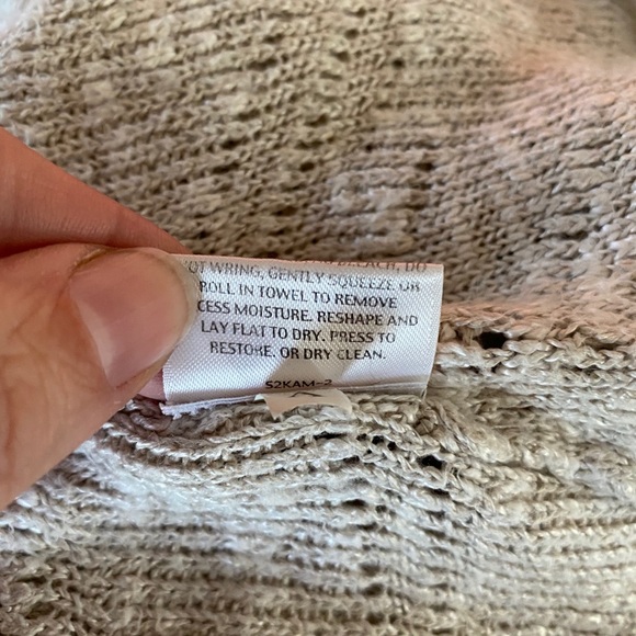 Eileen Fisher Natural Karma Ripple Stitch Cardigan - Picture 9 of 11